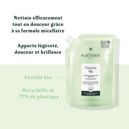 René Furterer Naturia Eco Recharge Shampooing micellaire douceur bio 400ml