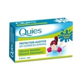 Quies Protectores auditivos de silicona para niños para natación 3 pares