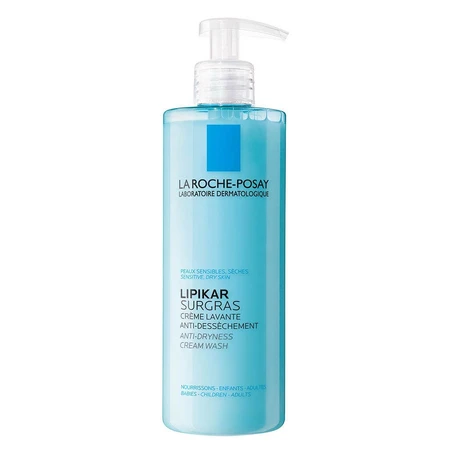 La Roche-Posay Lipikar Duschcreme Surgras für Babies und Erwachsene Trockene Haut 400 ml