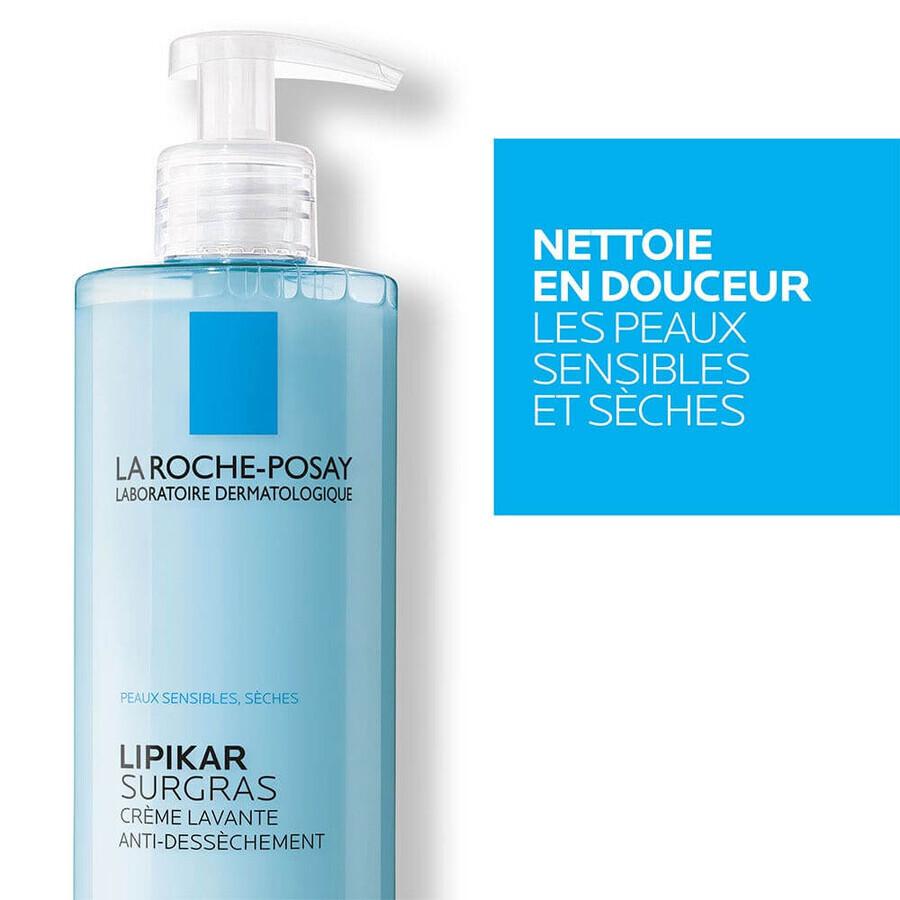 La Roche-Posay Lipikar Crème lavante douche Surgras bébé à l'adulte Peaux sèches 400ml La Roche-Posay Lipikar Crème lavante douche Surgras bébé à l'adulte Peaux sèches 400ml