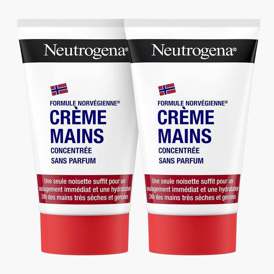 Neutrogena Crema concentrata per le mani priva di Profumo Pelli Molto Secche 2x50ml