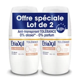 Etiaxil Antitranspirante Desodorante roll-on 48H Tolérance Piel Sensible 2x50ml