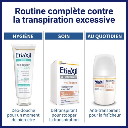 Etiaxil Anti-Transpirant Deodorant Roll-on 48H Tolérance Sensitive Skin 2x50ml