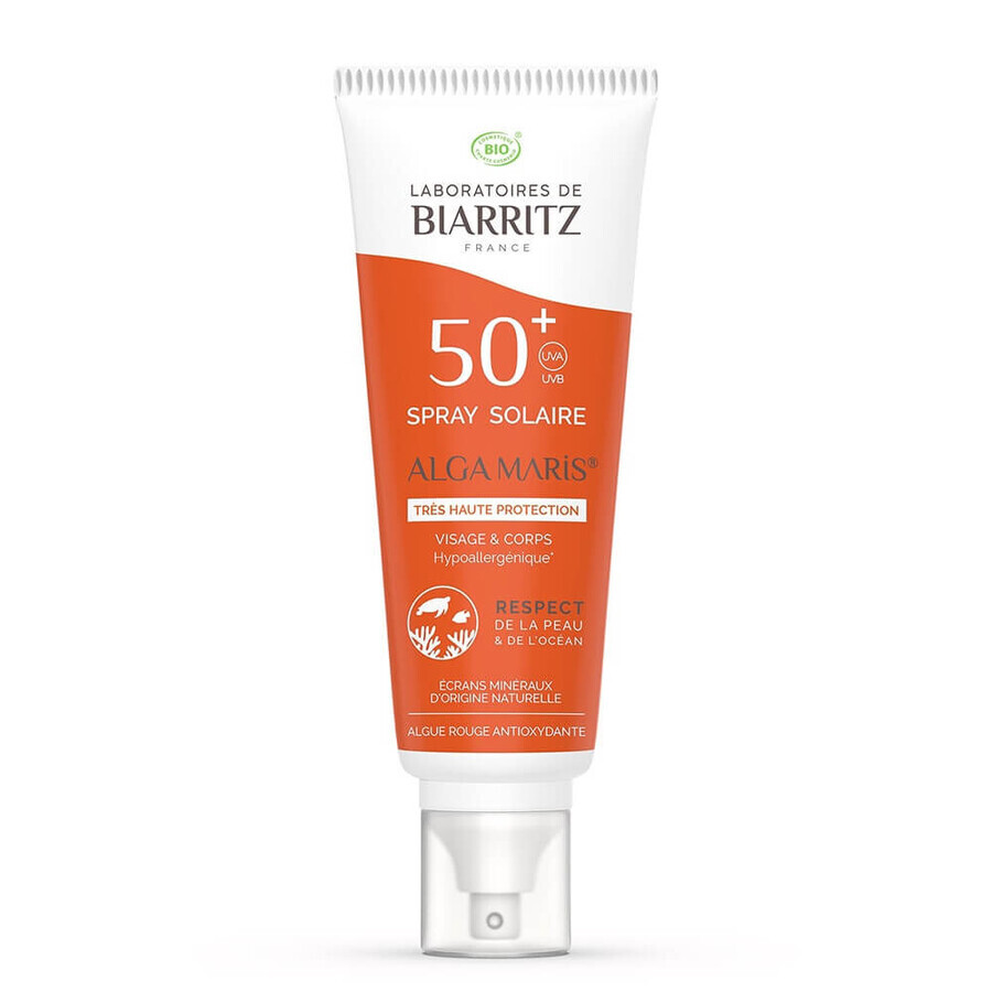 Laboratoires De Biarritz Produse solare Spray SPF50+ Bio Protecție foarte ridicată Natural 100ml