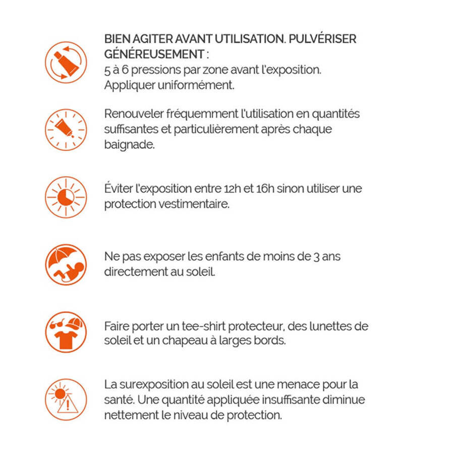 Laboratoires De Biarritz Produse solare Spray SPF50+ Bio Protecție foarte ridicată Natural 100ml