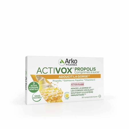 Arkopharma Activox Propolis Honey and Lemon 20 chewable tablets