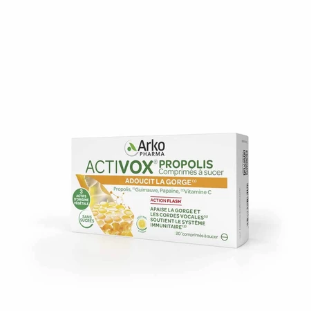 Arkopharma Activox Propolis Honey and Lemon 20 chewable tablets