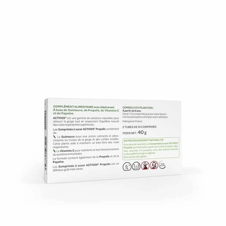 Arkopharma Activox Propolis Honey and Lemon 20 chewable tablets