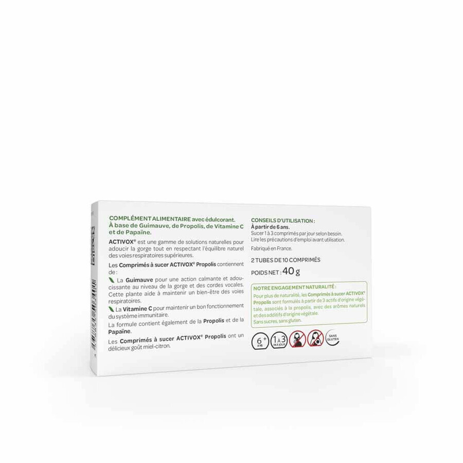 Arkopharma Activox Propolis Miel et citron 20 comprimés à sucer