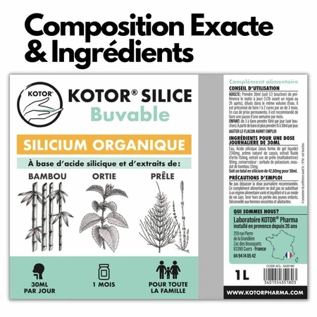 Kotor Pharma Silice Buvable Silicium Organique 1l