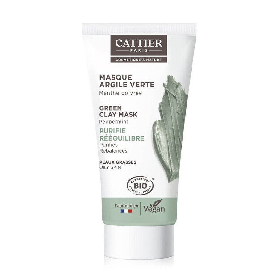 Cattier Mini organic green clay mask 30ml
