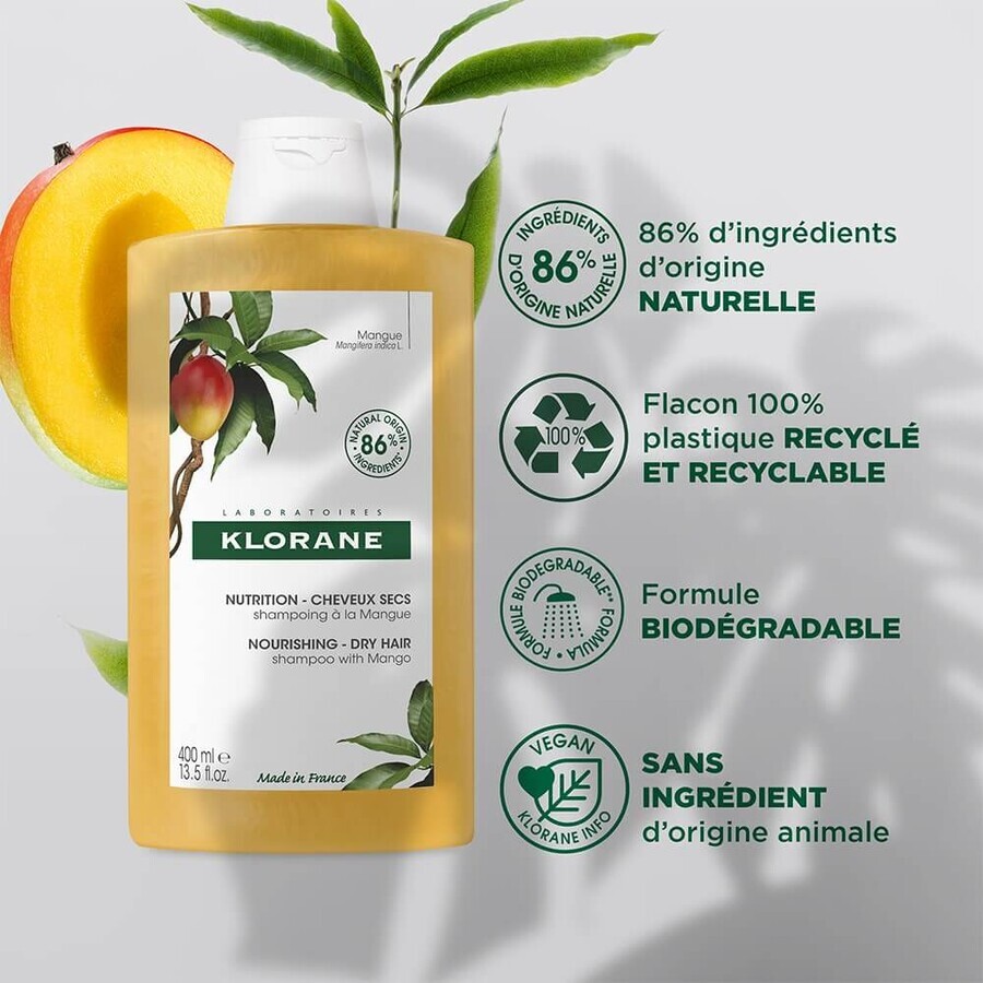 Klorane Mango Nourishing shampoo for dry hair 400ml Klorane Mango Nourishing shampoo for dry hair 400ml