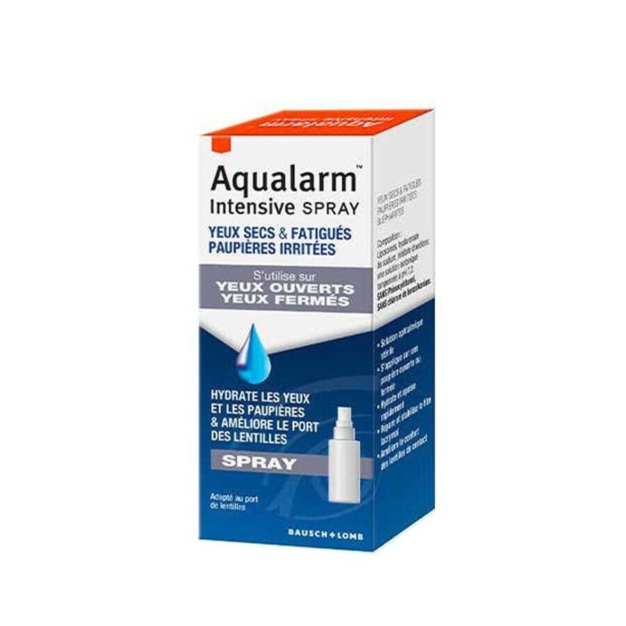 Bausch&Lomb Aqualarm Intensive spray for dry and tired eyes, irritated eyelids with open or closed eyes 10ml