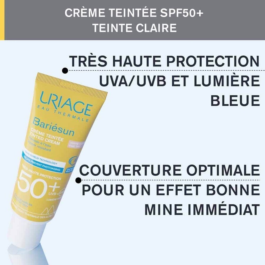 Uriage Bariésun Crème Teintée SPF50+ Teinte Claire 50ml Uriage Bariésun Crème Teintée SPF50+ Teinte Claire 50ml