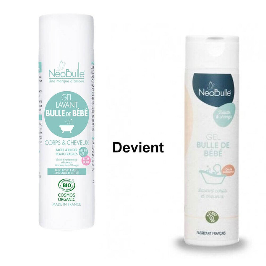 Neobulle Hygiene and diaper change baby hair and body wash gel 200 ml