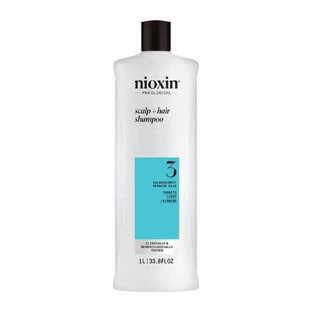 Nioxin System 3 Shampoo for Colored/Dry/Damaged Hair and Moderate Loss 1L