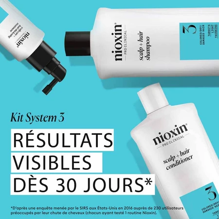 Nioxin System 3 Shampoo for Colored/Dry/Damaged Hair and Moderate Loss 1L