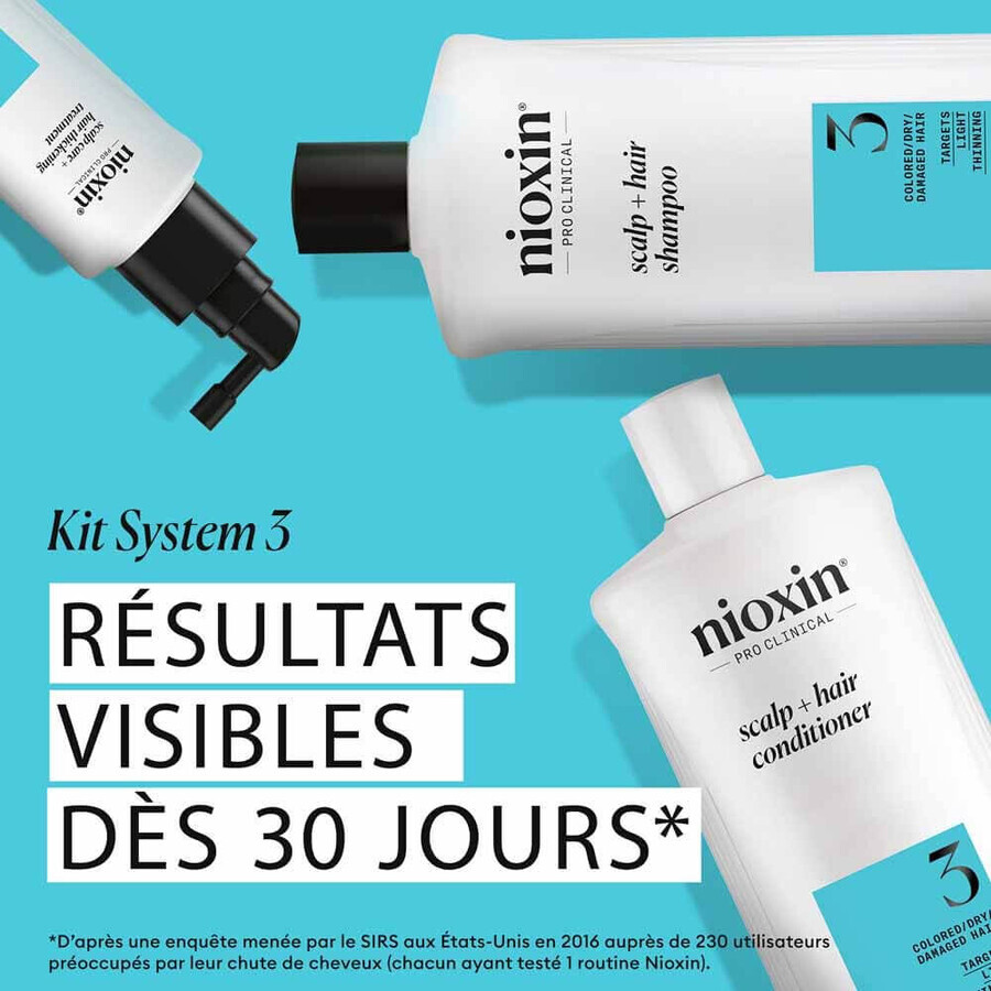 Nioxin System 3 Champú para cabellos coloreados/secos/dañados y caída moderada 1L