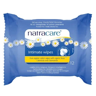 Natracare Organic Intimate Wipes 12 doekjes per verpakking