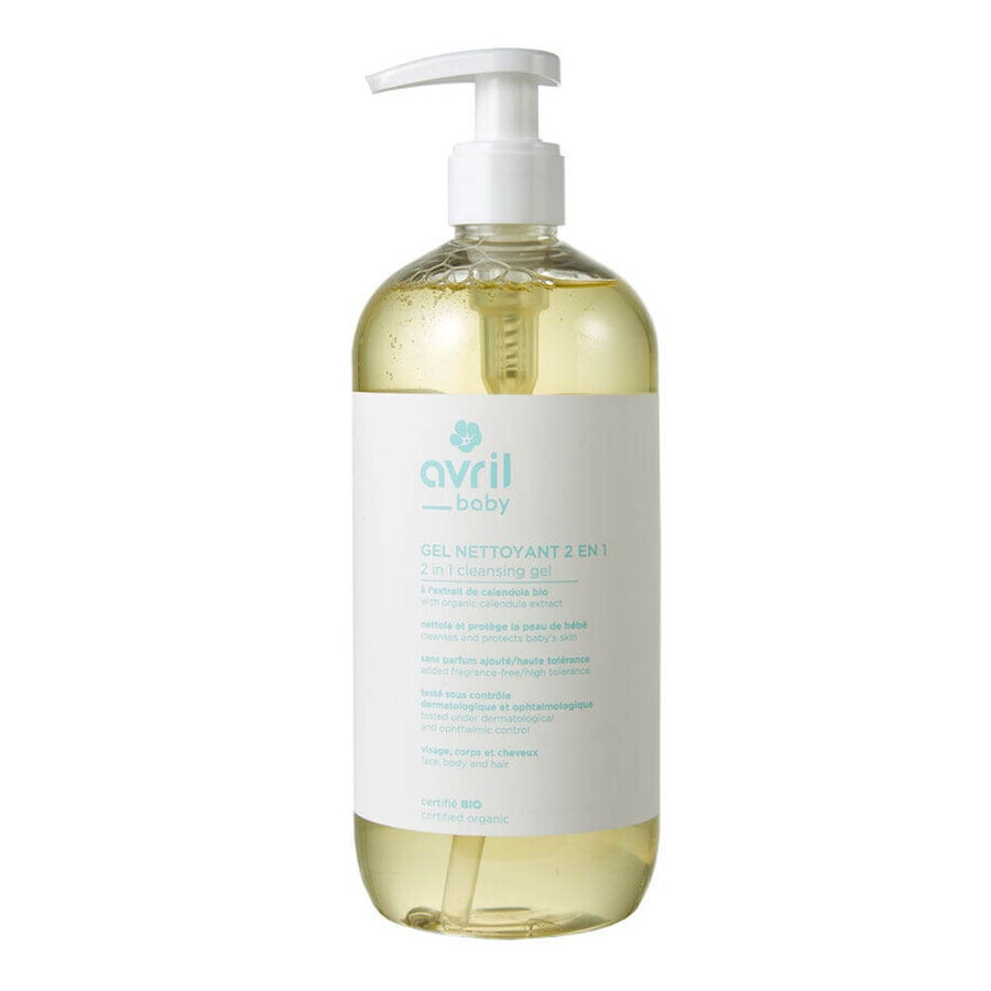 Avril 2-in-1 Cleansing Gel with Calendula Extract Bio Baby's Face, Body and Hair 500ml