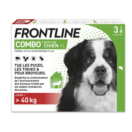 Frontline Combo Spot-on Perro XL Plus 40 kg 3 pipetas de 4,02 ml