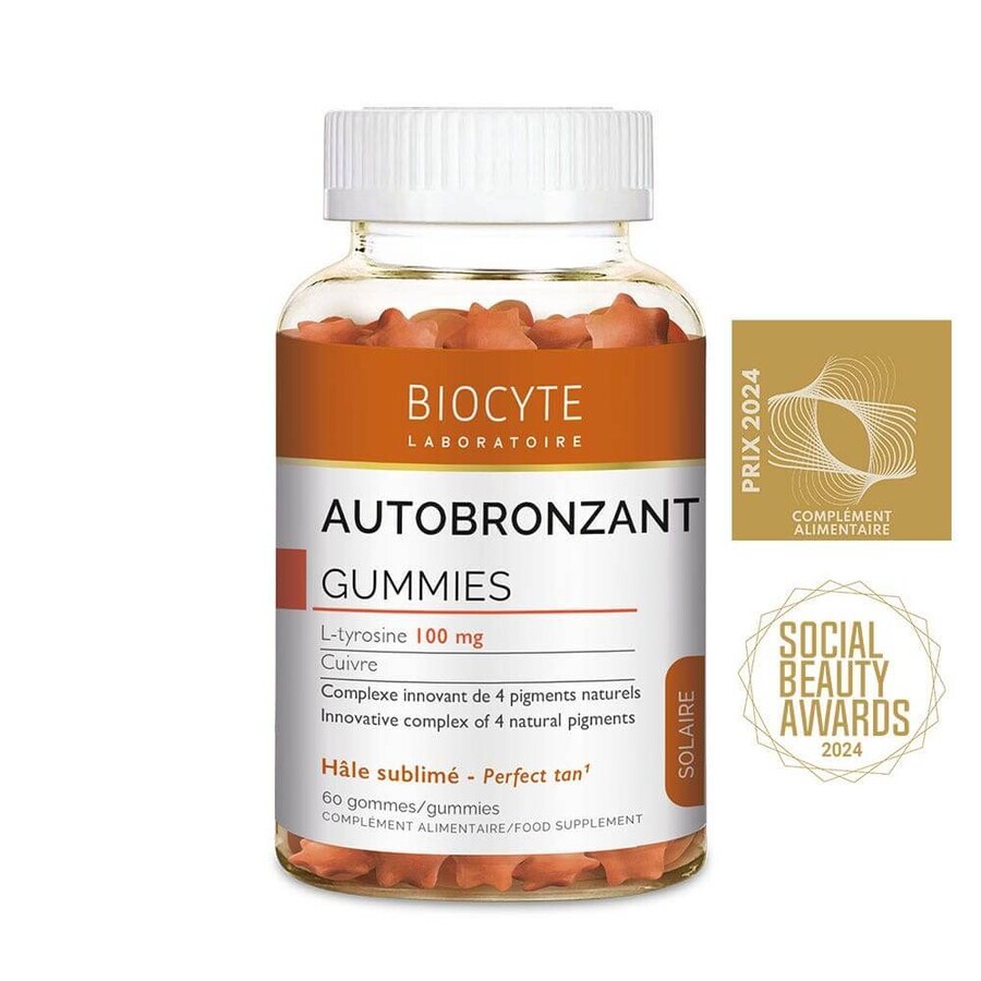 Boutique Biocyte Solaire Autobronzant Goût myrtille 60 Gummies Biocyte Solaire Autobronzant Goût myrtille 60 Gummies