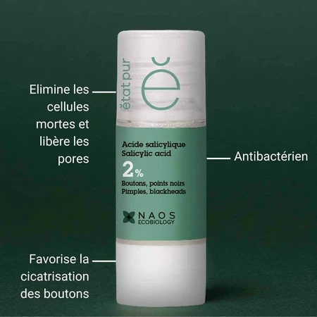 Etat Pur Activos puros Ácido salicílico 2% Granos y espinillas 15ml