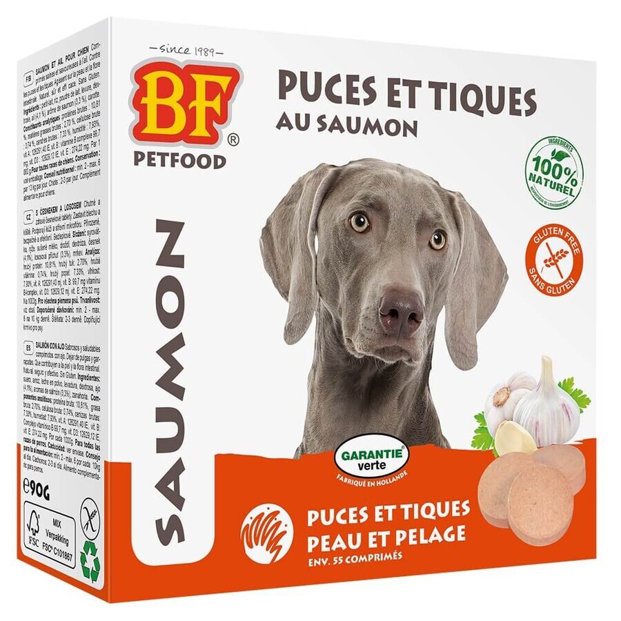Biofood Compresse per pulci e zecche con salmone Circa 55 compresse