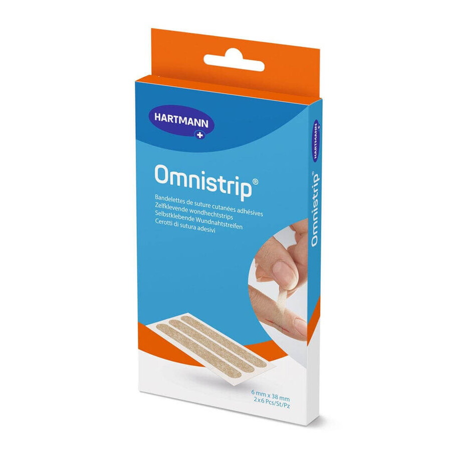 Hartmann Omnistrip Adhesive strips for skin suture 2 x 6 strips