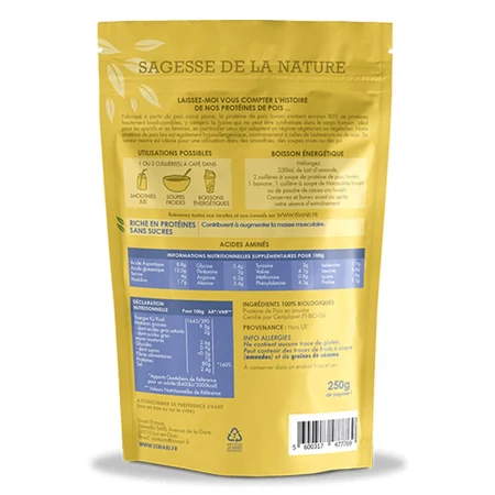 Iswari Gelbes pflanzliches Erbsenprotein 250g
