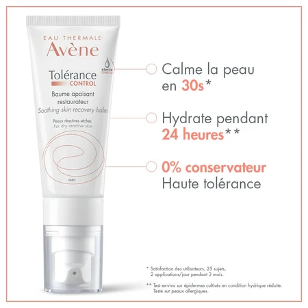 Avène Tolérance Control Baume Apaisant Restaurateur Peaux réactives sèches 40ml
