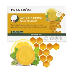 Pranarôm Aromaforce mit Honig Zitrone, 24 Lutschtabletten