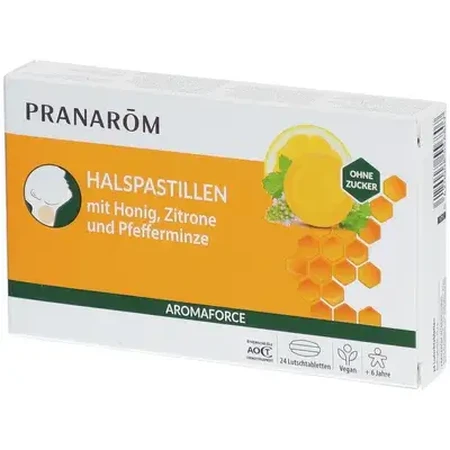 Pranarôm Aromaforce mit Honig Zitrone, 24 Lutschtabletten