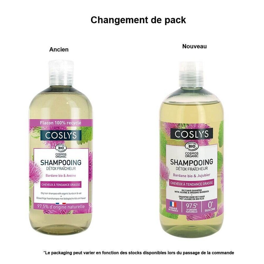 Coslys Detox Champú Frescor Bio Cabello Graso 500ml