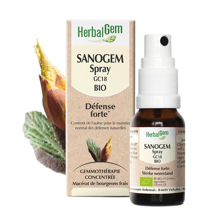 Herbalgem Gemmotherapie Complexen Sanogem Bio Spray Défense forte 15ml