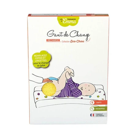 Les Tendances D'Emma Eco Chou Gants De Change Lavables Bébé Eucalyptus x5