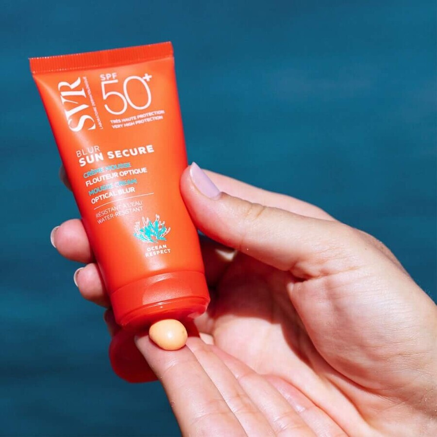 Svr Sun Secure Blur Crème Mousse SPF50+ Parfumvrij 50ml Svr Sun Secure Blur Crème Mousse SPF50+ Parfumvrij 50ml