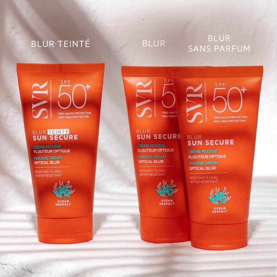 Svr Sun Secure Blur Crème Mousse SPF50+ Parfumvrij 50ml Svr Sun Secure Blur Crème Mousse SPF50+ Parfumvrij 50ml