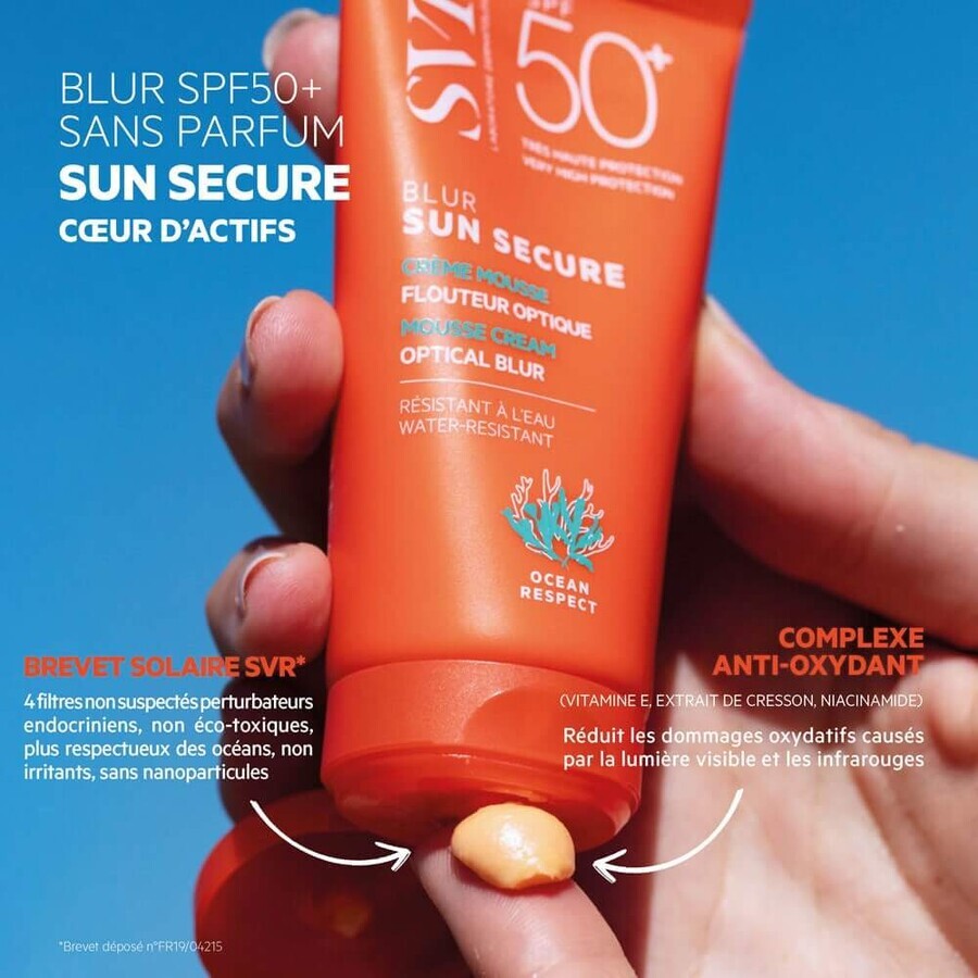 Svr Sun Secure Blur Crème Mousse SPF50+ Parfumvrij 50ml