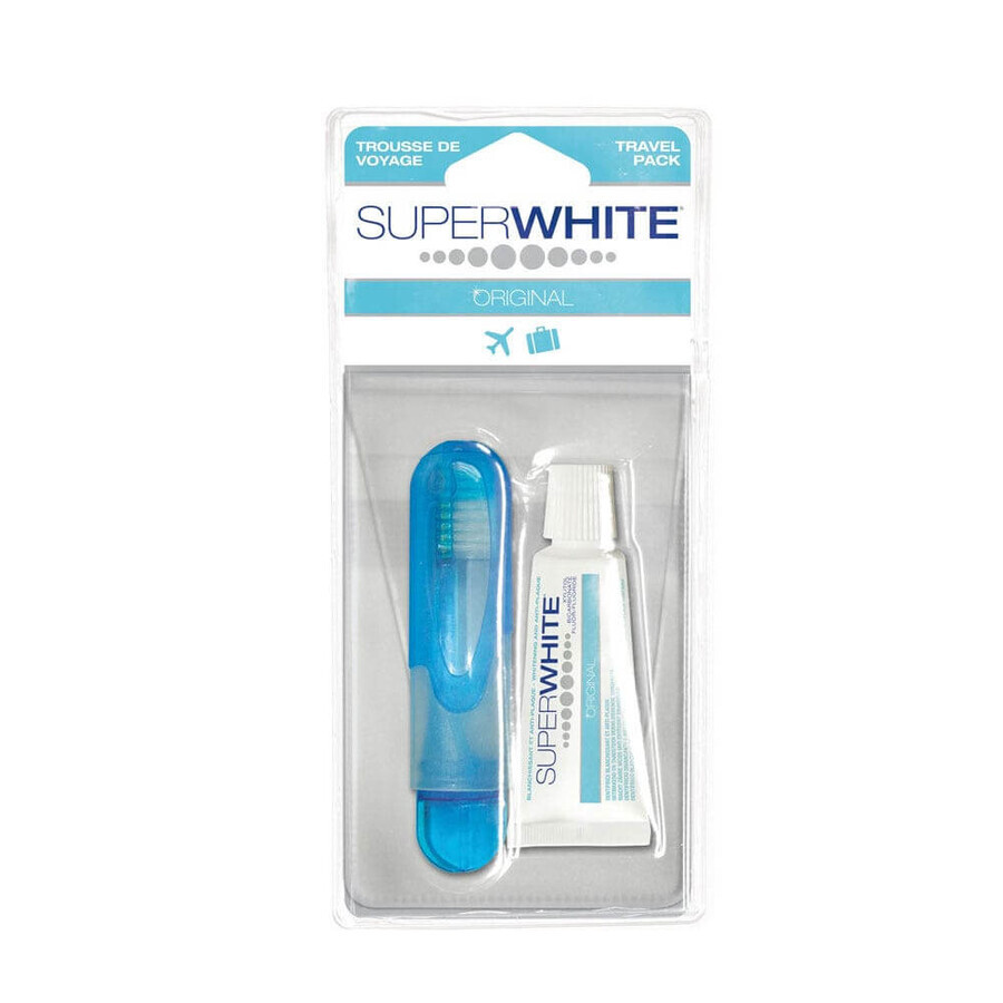 Superwhite Travel Whitening Toothpaste + Folding Toothbrush 15ml