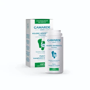 Gamarde Organic Freshness Absorbent Powder for Feet Transpiration Excessive Sweating 35 g