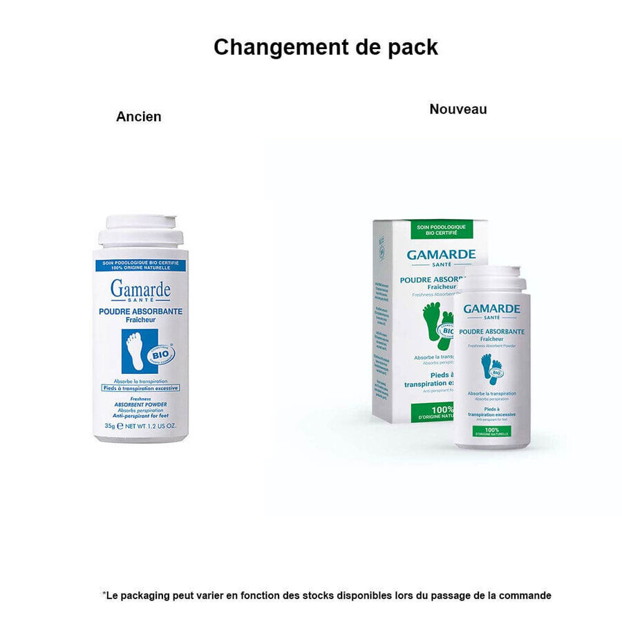 Gamarde Organic Frisheid Absorberend Poeder voor Voeten Transpiratie Overmatig Zweten 35 g Gamarde Organic Frisheid Absorberend Poeder voor Voeten Transpiratie Overmatig Zweten 35 g