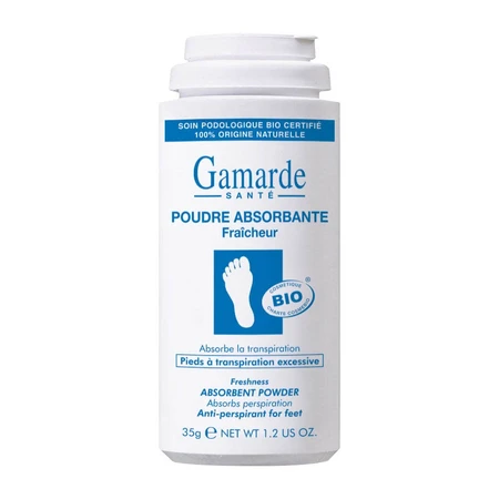 Gamarde Organic Freshness Absorbent Powder for Feet Transpiration Excessive Sweating 35 g