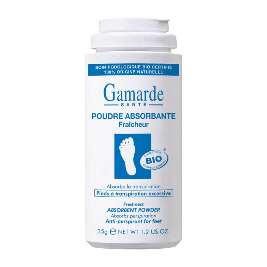 Gamarde Organic Frisheid Absorberend Poeder voor Voeten Transpiratie Overmatig Zweten 35 g