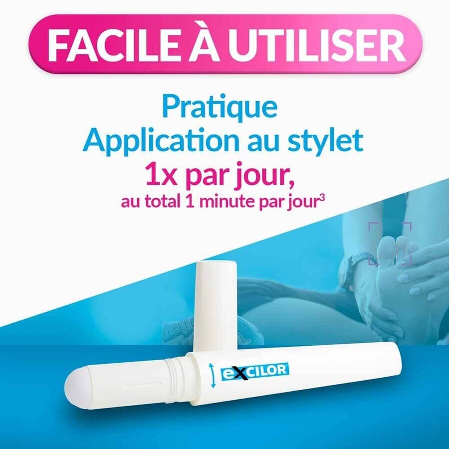 Excilor EASY Traitement Mycose De l’Ongle Déjaunissement 4ml