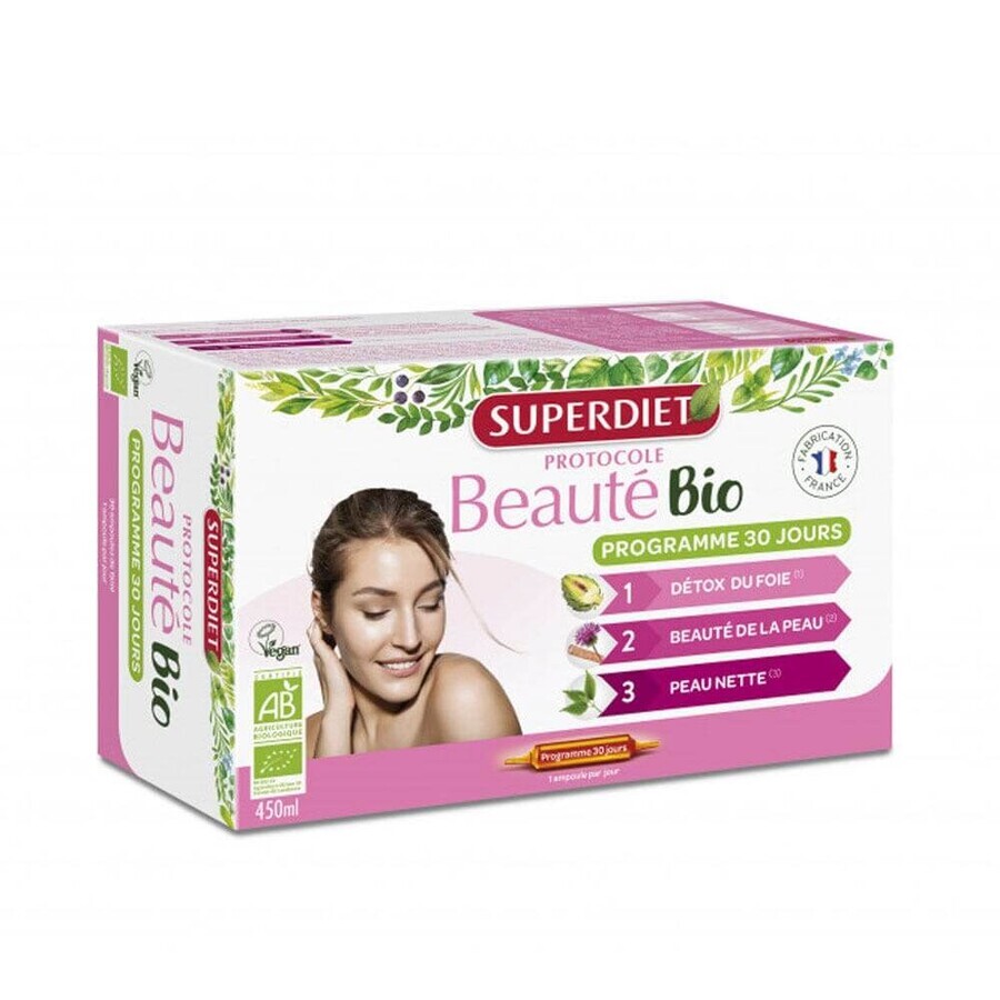 Superdiet Organic Beauty Protocol 3x10 15ml vials