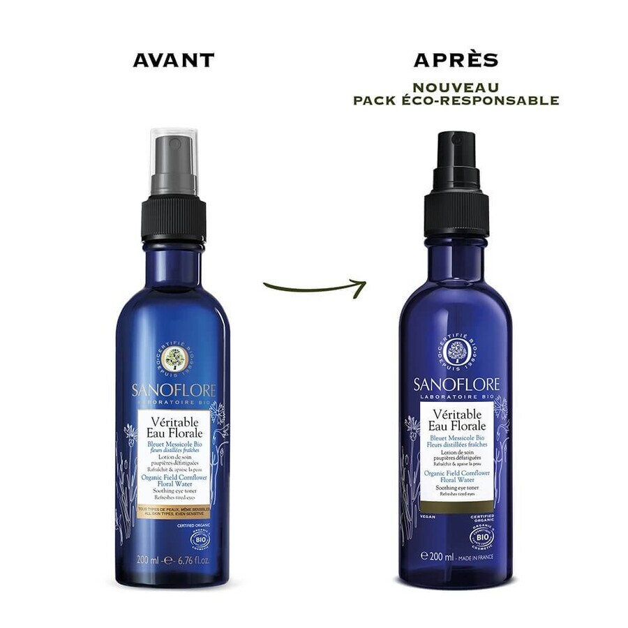 Sanoflore Eaux Florales Veritable Eau Florale Bleuet Messicole Bio 200ml