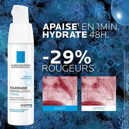 La Roche-Posay Toleriane Dermallergo intensieve hydraterende gelaatsverzorging 48u voor gevoelige of allergische, normale en droge huid 40ml