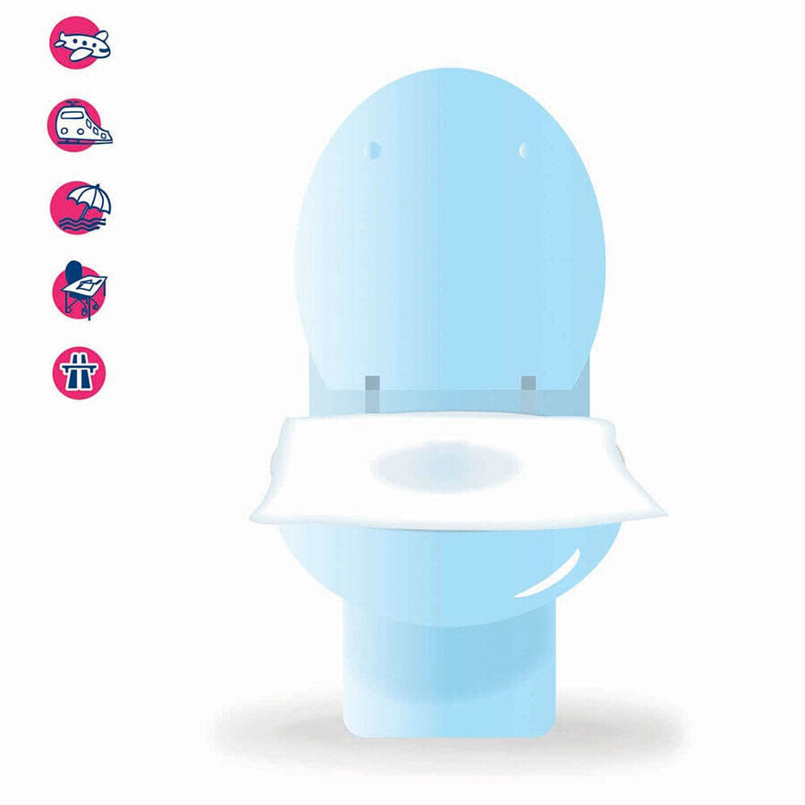 Orgakiddy Wegwerp toiletpotbeschermers X10 Orgakiddy Wegwerp toiletpotbeschermers X10