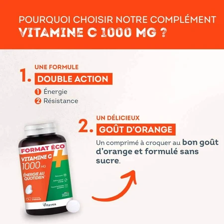 Vitavea Santé Vitamine C 1000 mg Dagelijkse energie 60 tabletten